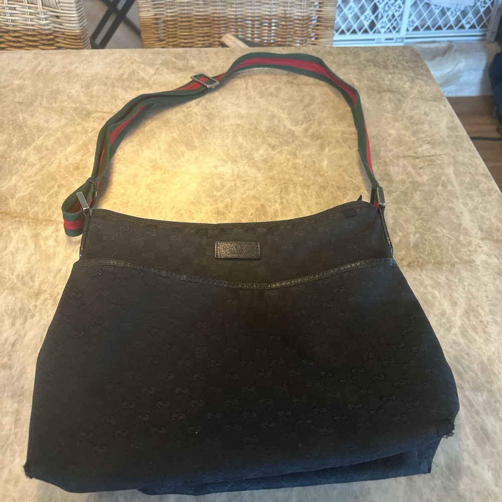 Gucci Black Classic Shoulder Bag with Adjustable Strap